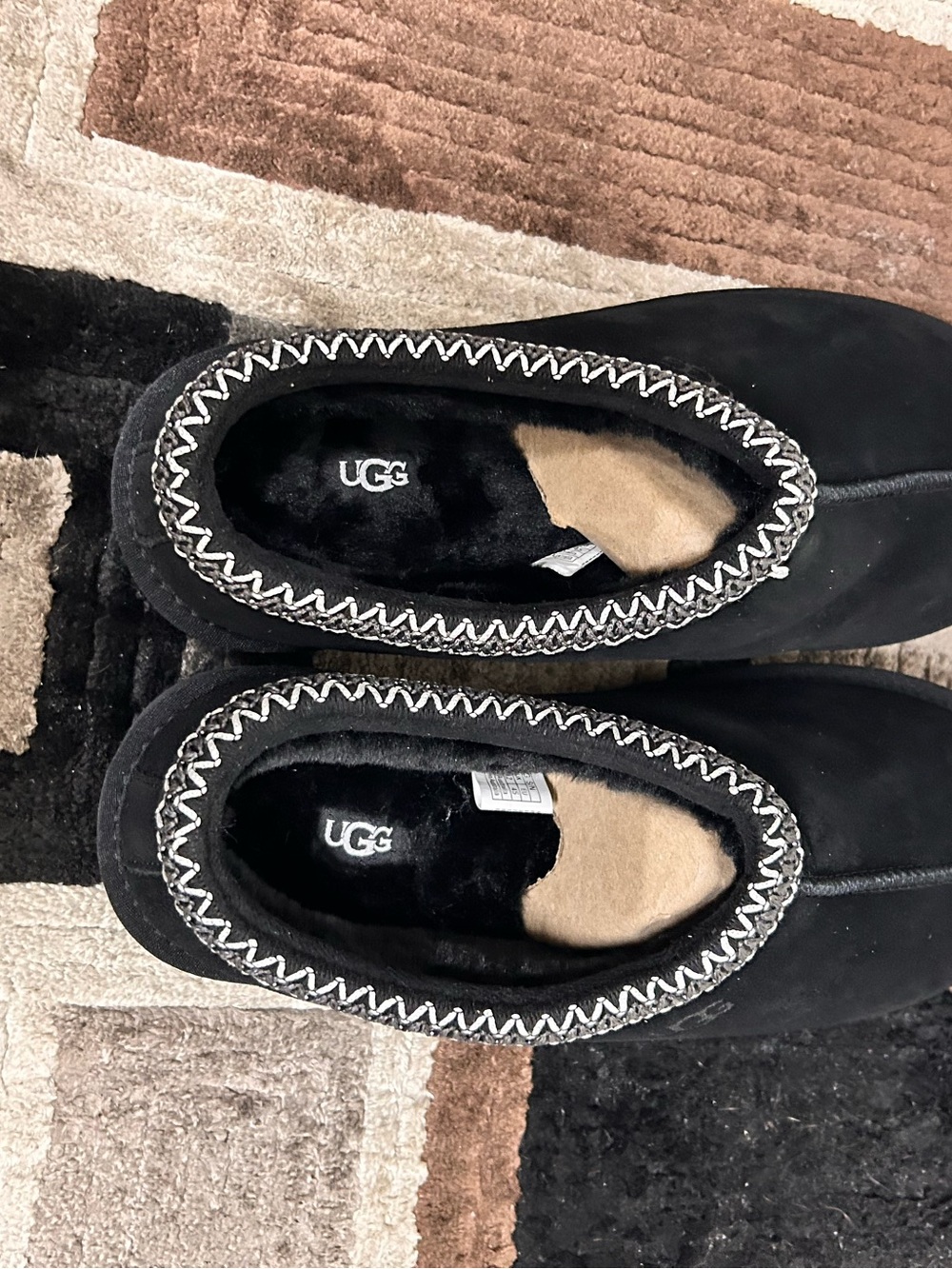 UGG Men's Black Suede talisman slippers